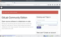The GitLab site accessed from a web browser. GitLab 1