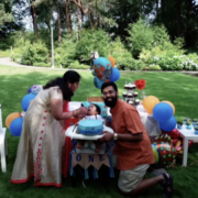raghav at first birthday party