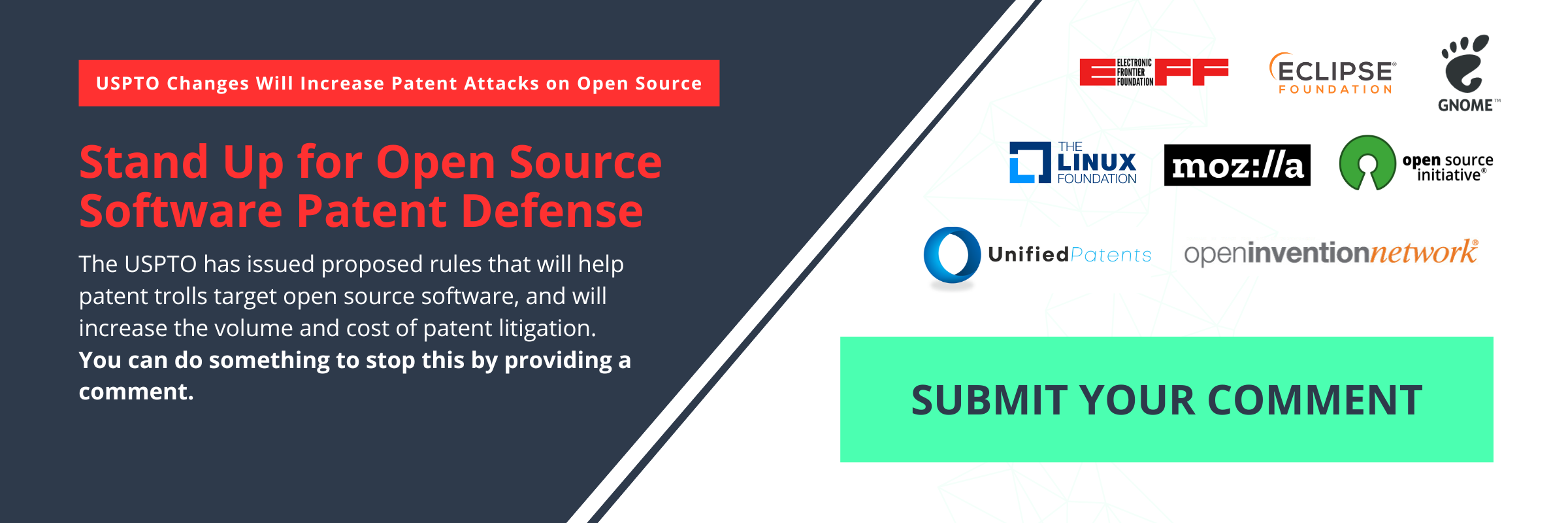 Stand up for Open Source Software Patent Defense