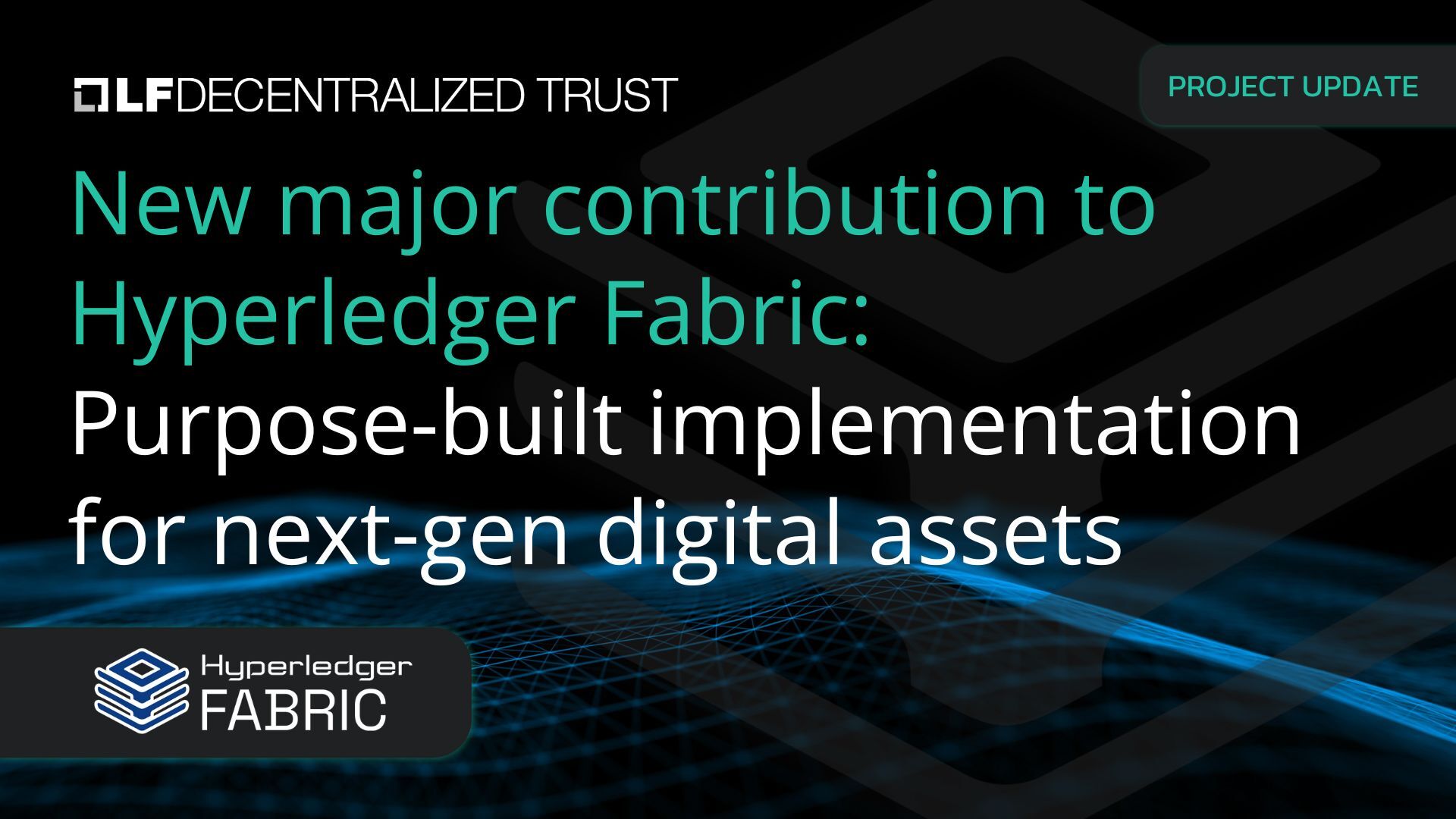 New major contribution to Hyperledger Fabric: Purpose-built implementation  for next-gen digital assets