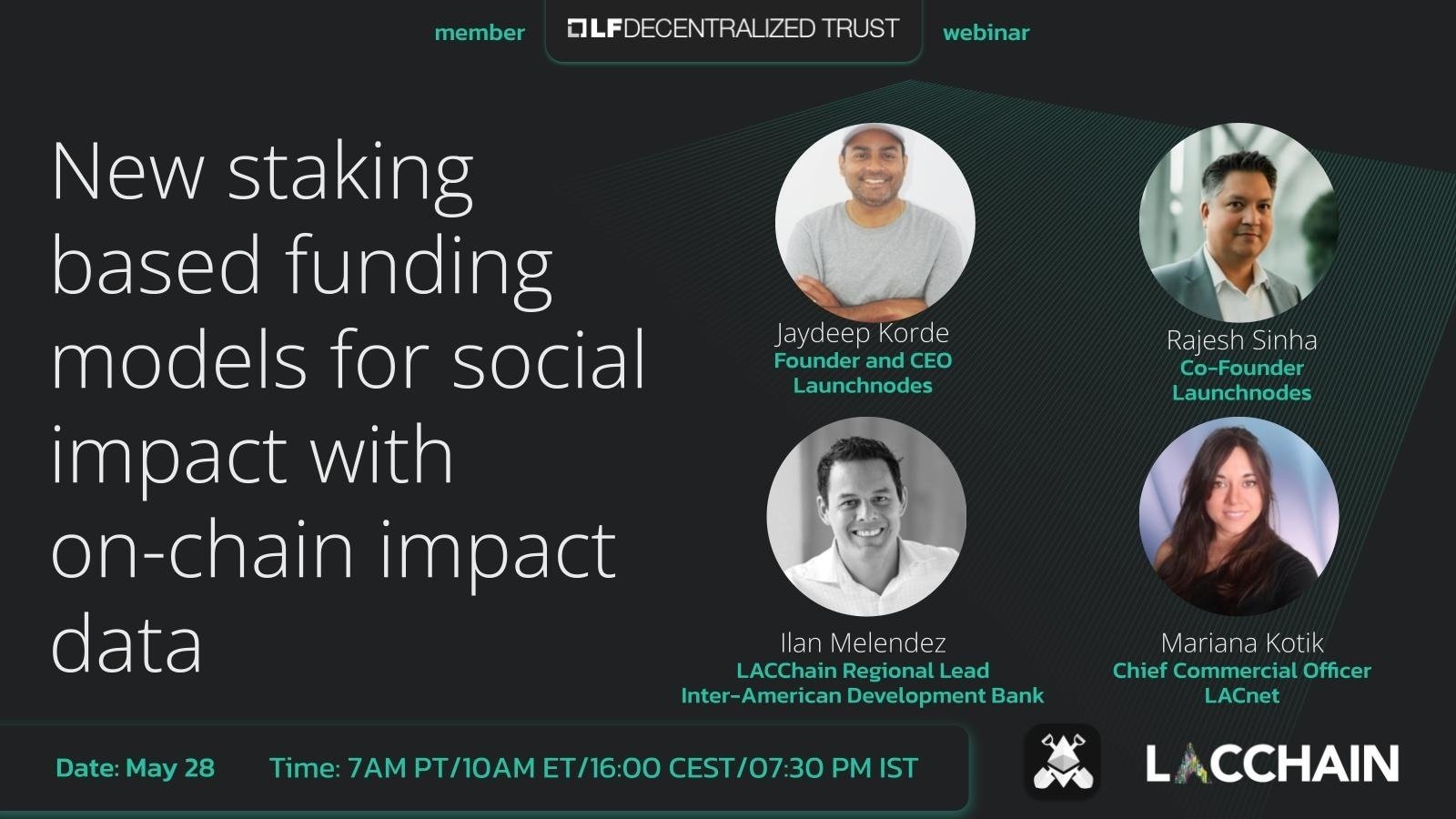 LF Decentralized Trust webinar with Launchnodes and LACChain: New staking based funding models for social impact with on-chain impact data featured image