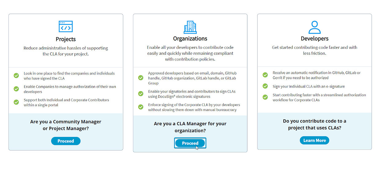 https://community.lfx.dev/t/manage-and-understand-your-corporate-clas-with-easycla/1447